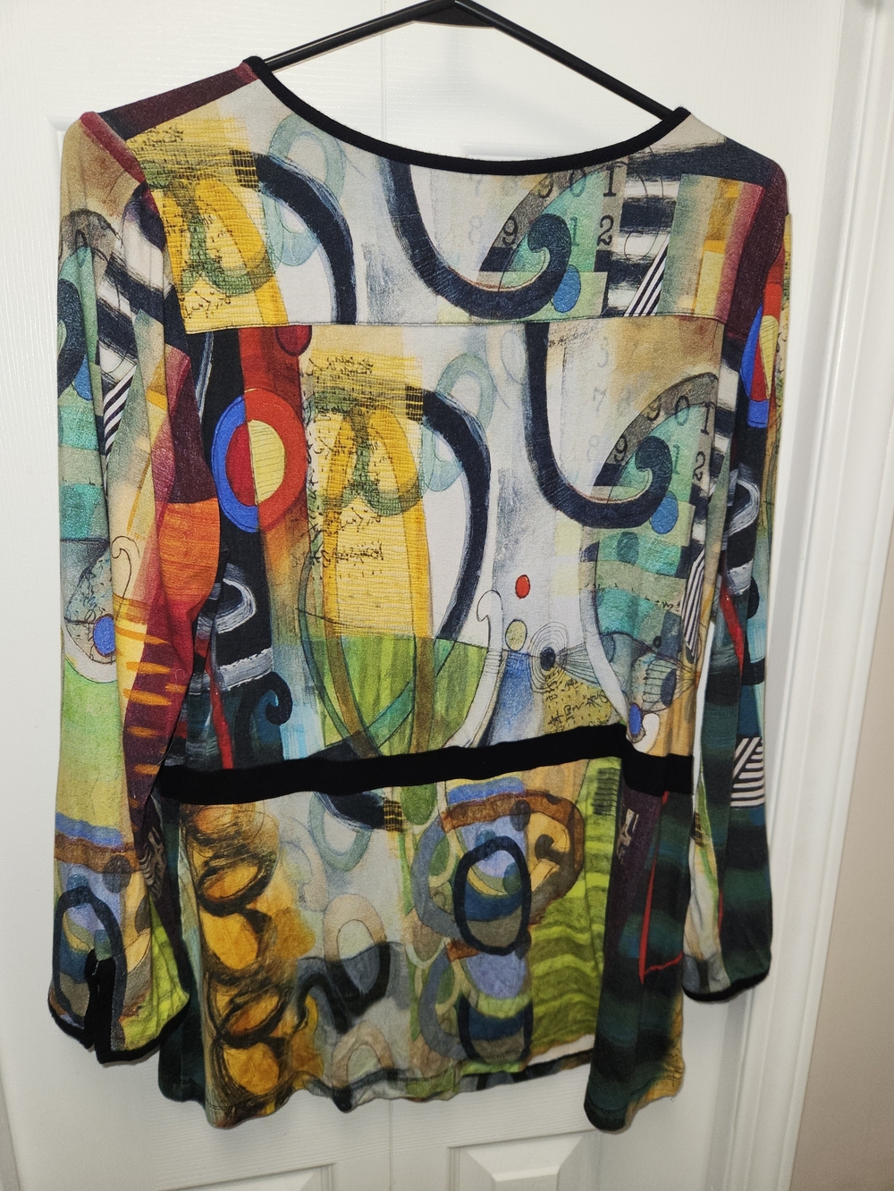 🍉Abstract Multicolor V-Neck Tunic - Picture 4 of 7